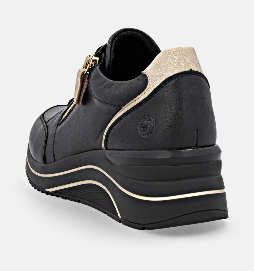 Remonte Zwarte Sneakers met Sleehak voor dames (379855) - geschikt voor steunzolen