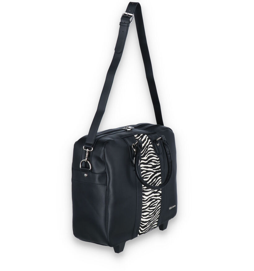 Olivia Lauren Zebra Sac à roulettes en Noir en simili cuir (333971)