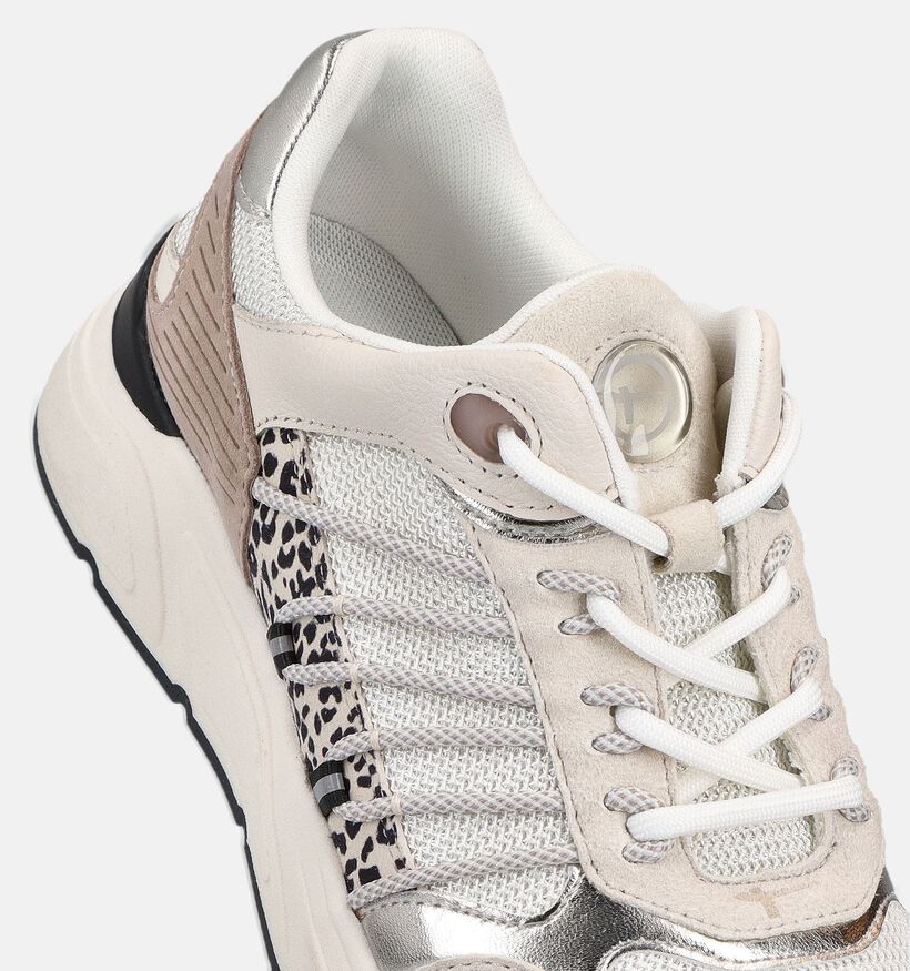 Tamaris Donkerbeige Veterschoenen voor dames (367654) - geschikt voor steunzolen