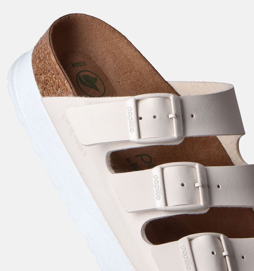 Birkenstock Florida III Pap Flex Platform Nu-pieds en Écru pour femmes (350877)
