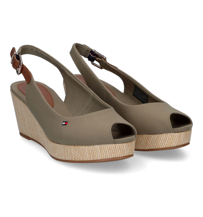 Tommy Hilfiger Iconic Elba Sandales en Beige en textile (320979)