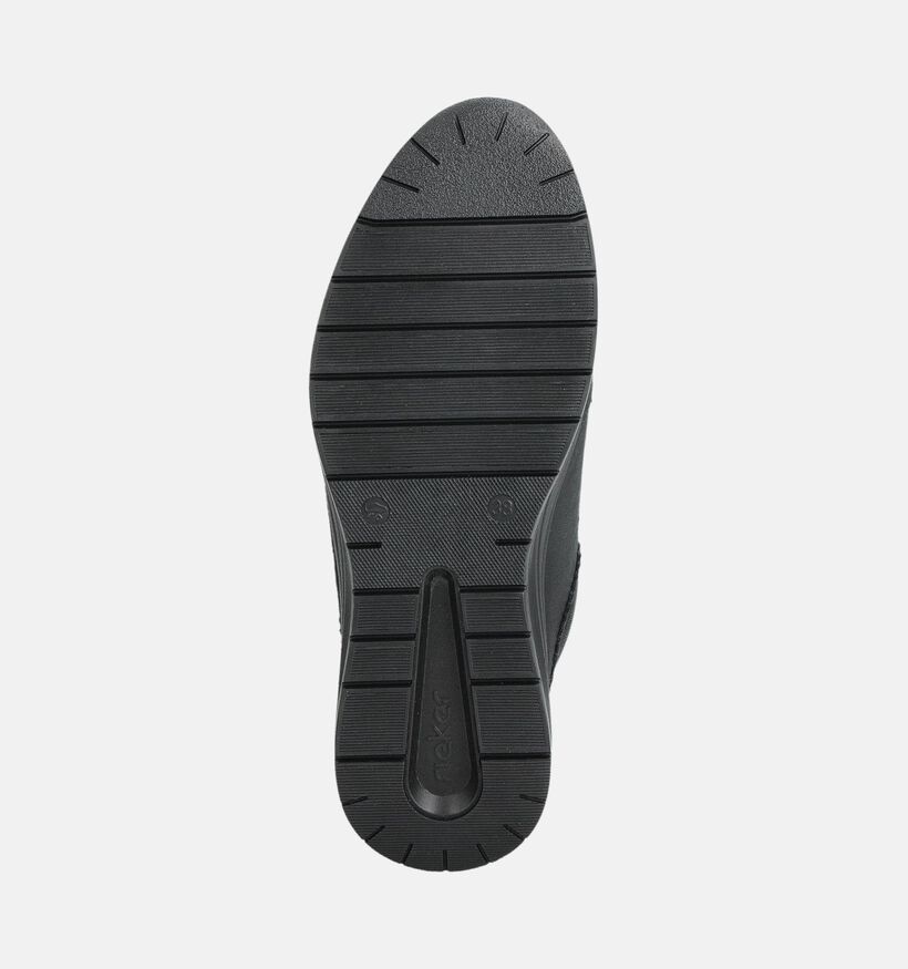 Rieker Zwarte Sneakers met Veter en Rits voor dames (360475) - geschikt voor steunzolen