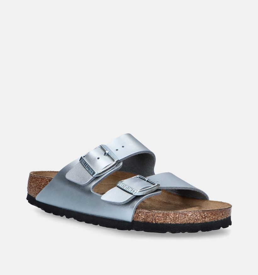 Birkenstock Arizona Zilveren Slippers voor dames (343924)