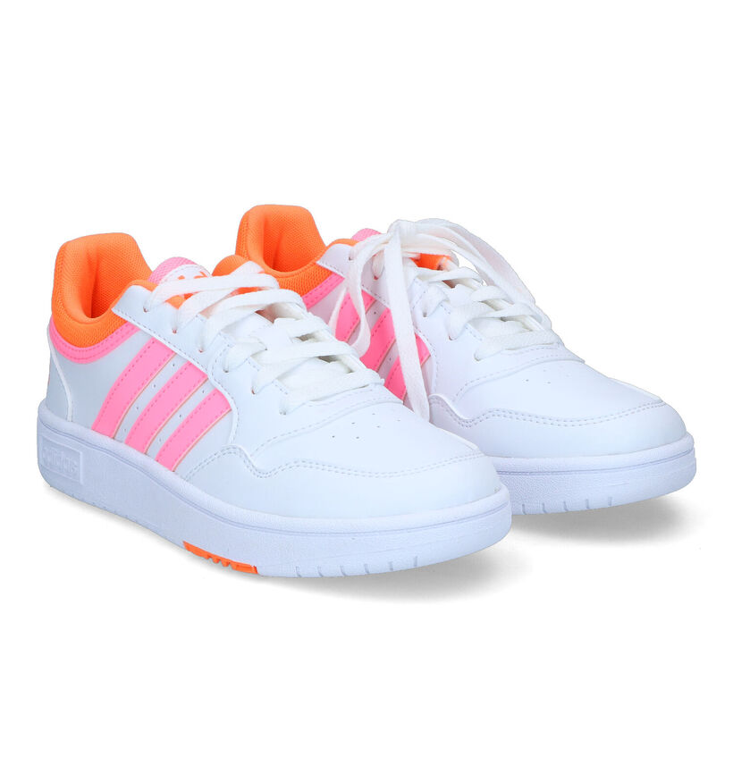 adidas Hoops 3.0 K Witte Sneakers voor meisjes (341635)