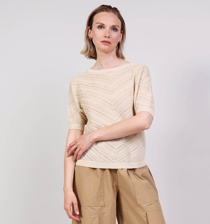 Vila Esty Boatneck Glitter Gouden Trui voor dames (374271)