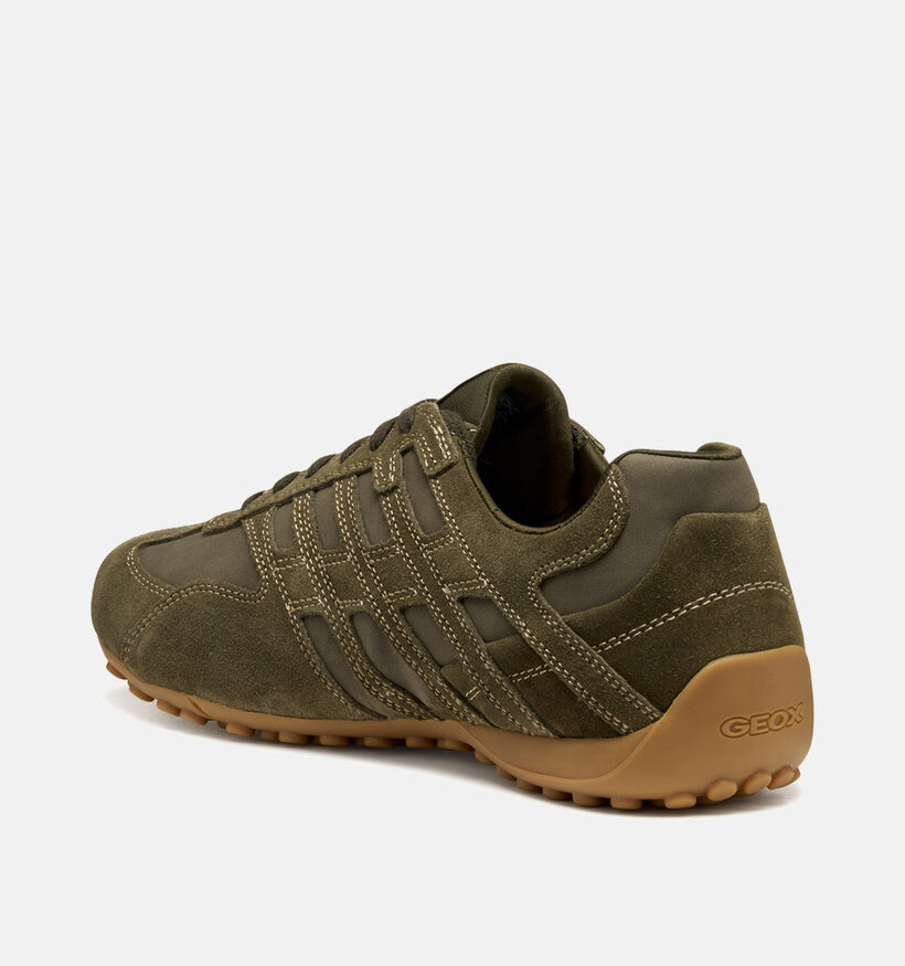 Geox Groene Lage Schoenen voor heren (360102) - geschikt voor steunzolen