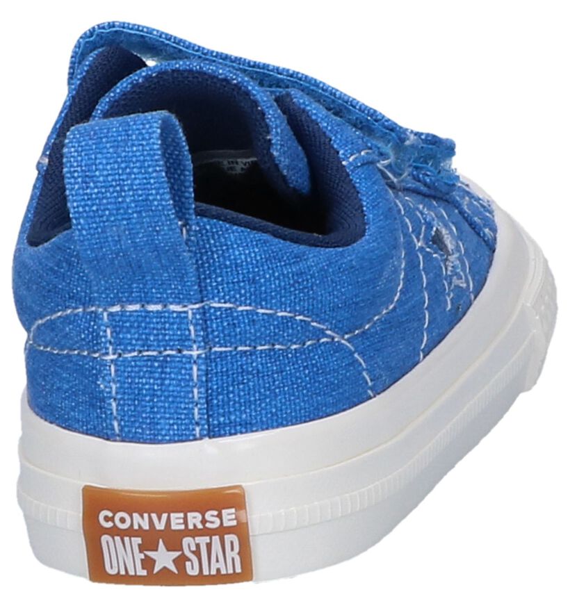 Converse Cons One Star OX Baskets basses en Bleu en textile (249095)