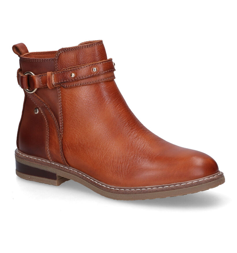 Pikolinos Aldaya Cognac Enkellaarzen voor dames (329616) - geschikt voor steunzolen