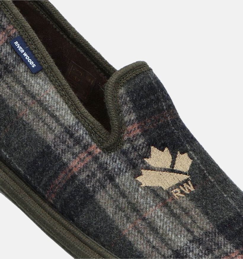 River Woods Raymond Kaki Geruite pantoffels voor heren (347822)