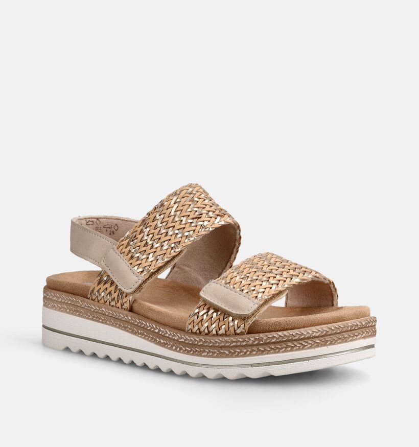 Remonte Beige/Gouden Sandalen voor Steunzolen voor dames (370471) - geschikt voor steunzolen