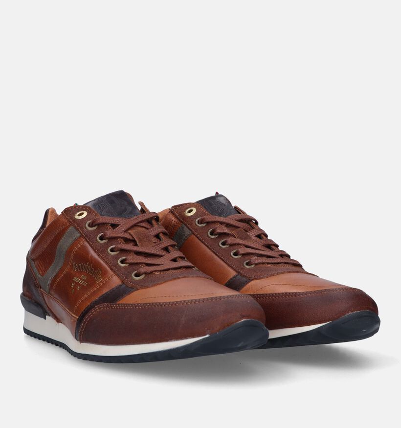 Pantofola d'Oro Matera Chaussures à lacets en Cognac pour hommes (329981) - pour semelles orthopédiques