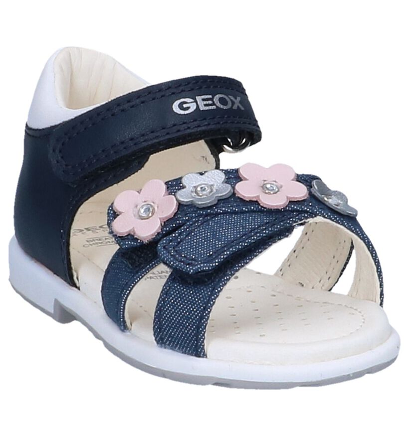 Geox Sandales pour bébé en Bleu foncé en cuir (245031)