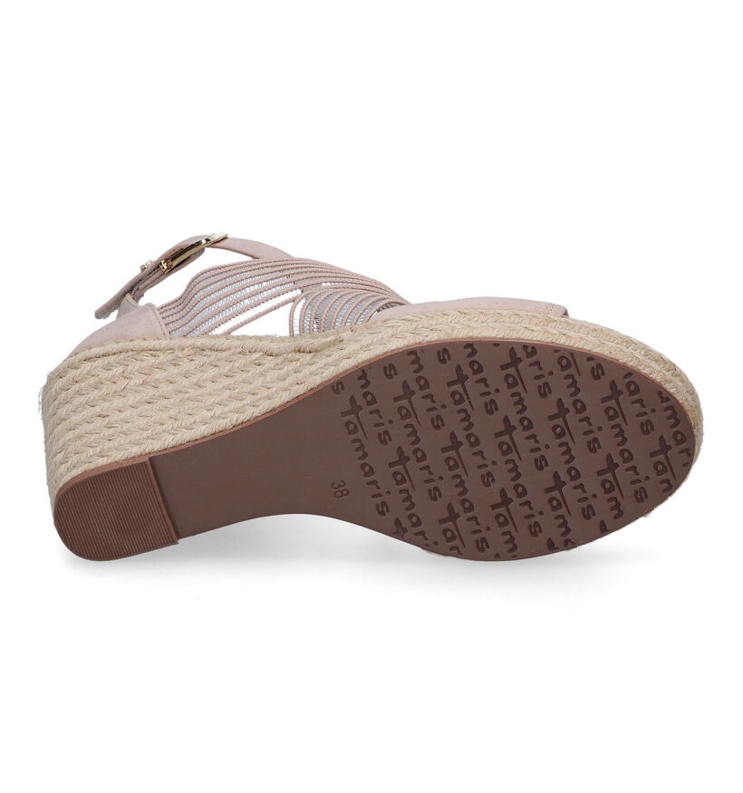 Tamaris Sandales en Beige en textile (307611)