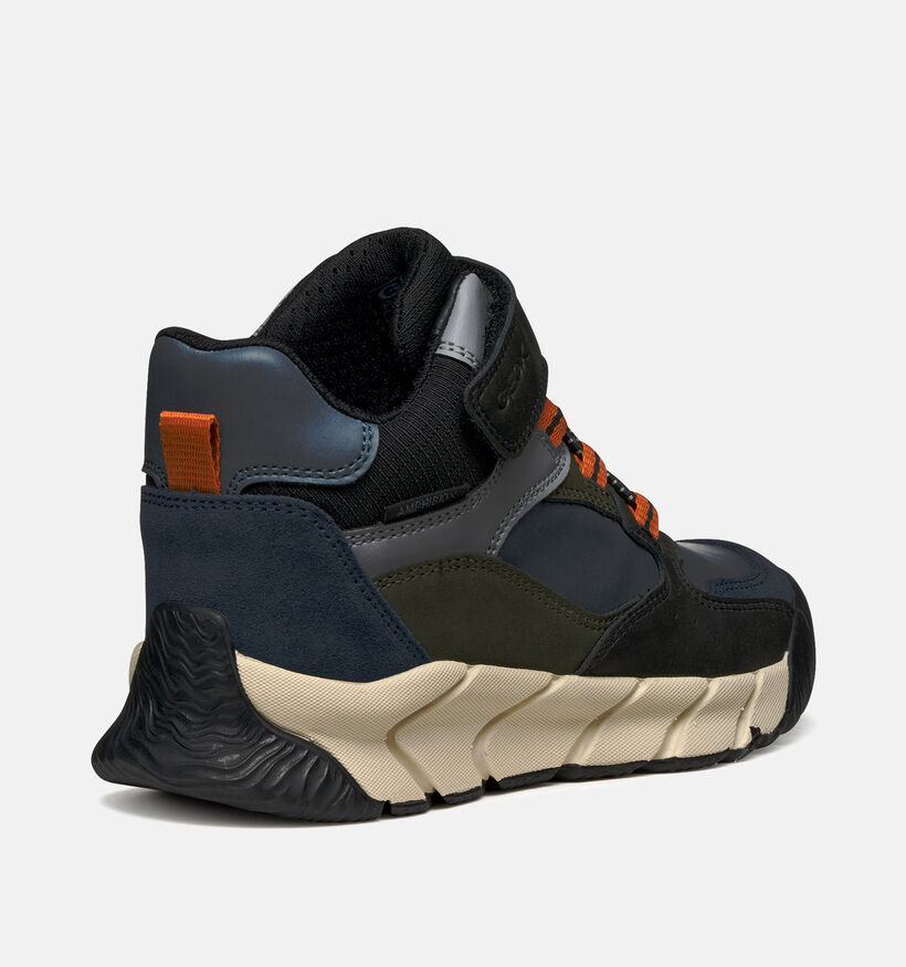 Geox Flexyper Pro Chaussures hautes en Noir pour garçons (360386) - pour semelles orthopédiques