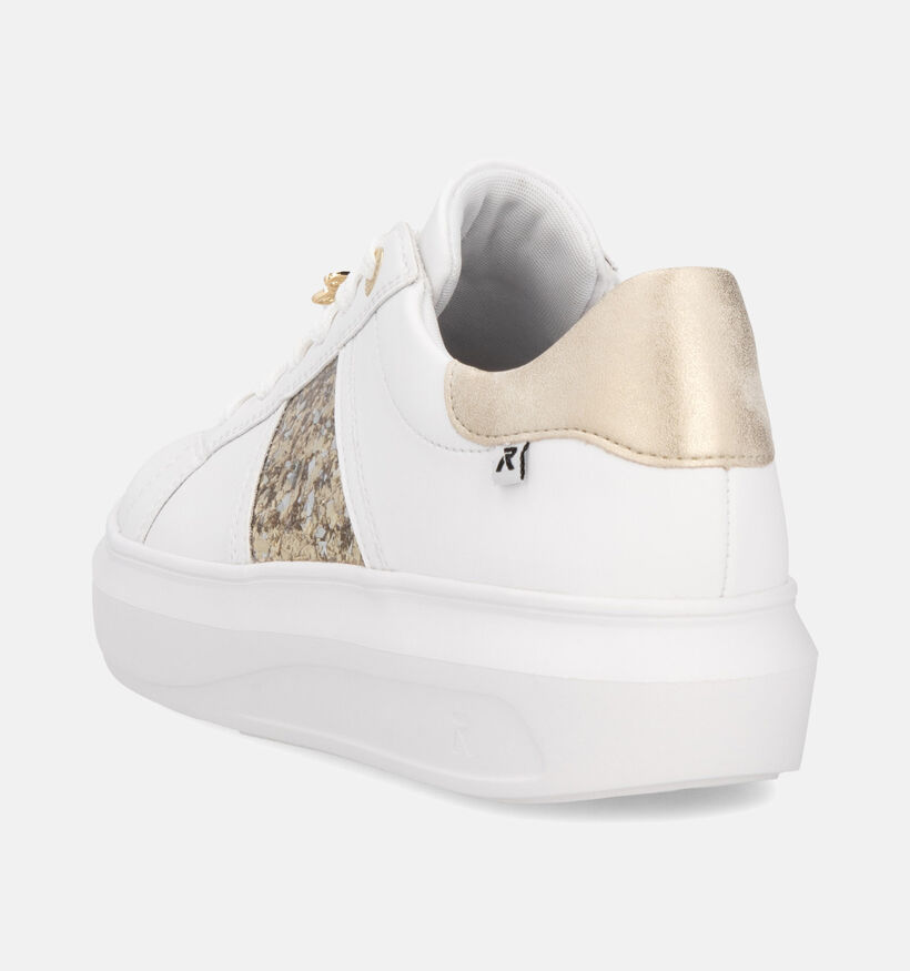 Rieker Witte Veterschoenen voor dames (351242) - geschikt voor steunzolen