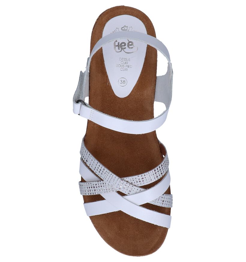 Witte Sandalen Hee in leer (244433)