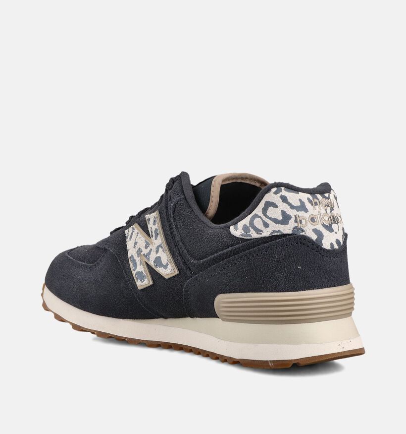 New Balance 574 Baskets sportives en Noir pour femmes (374989) - pour semelles orthop&eacute;diques