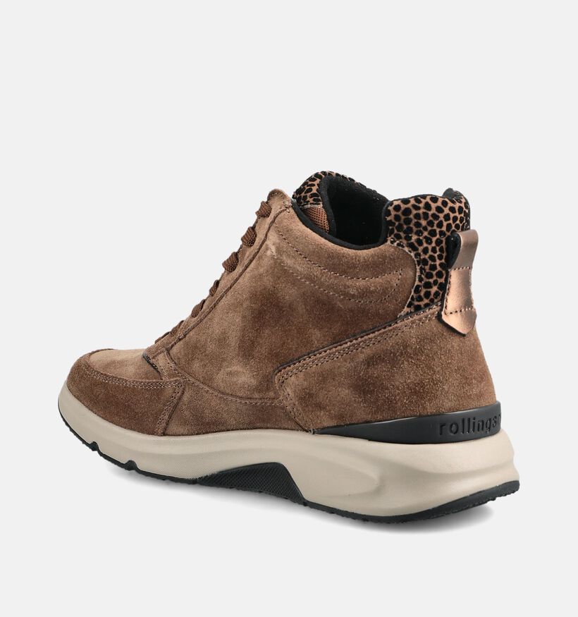 Gabor Rollingsoft Baskets en Marron pour femmes (378267) - pour semelles orthop&eacute;diques