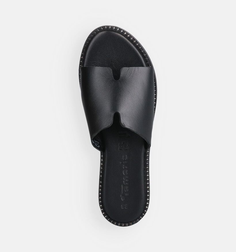 Tamaris Nu-pieds plates en Noir pour femmes (371669)