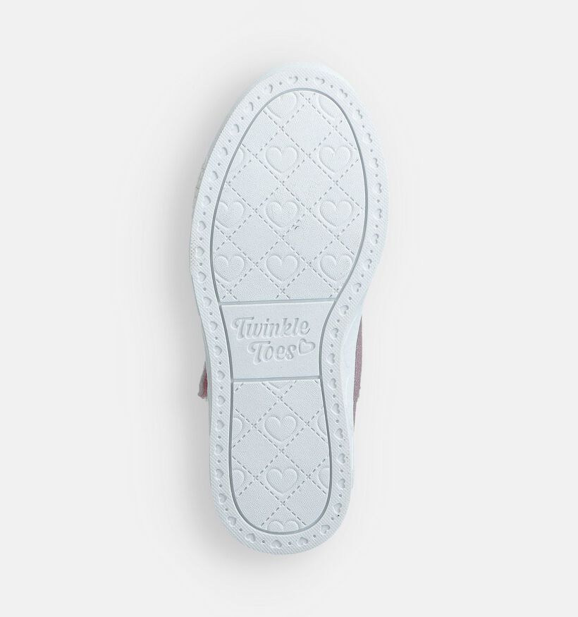 Skechers Heart Steps Glow Baskets montantes en Or rosé pour filles (366429)