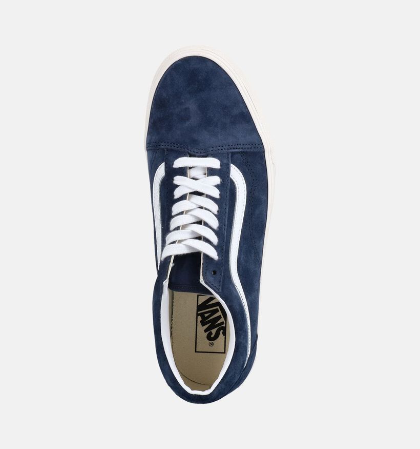 Vans Old Skool Baskets en Bleu fonc&eacute; pour hommes (376754)