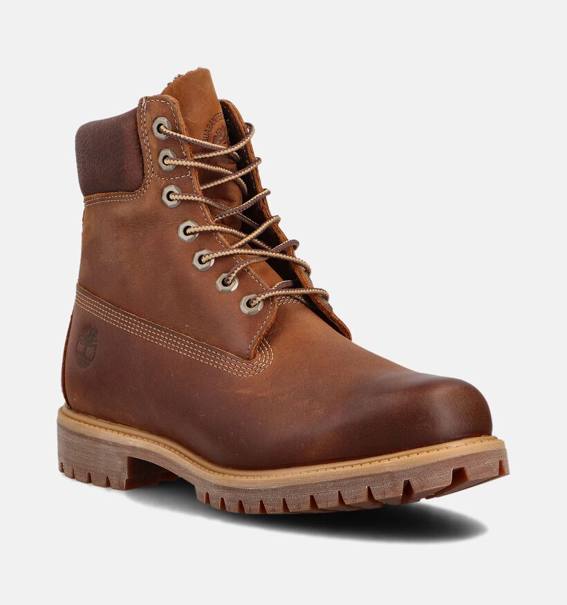 Timberland 6 Inch Premium Boots à lacets en Cognac pour hommes (360561) - pour semelles orthopédiques