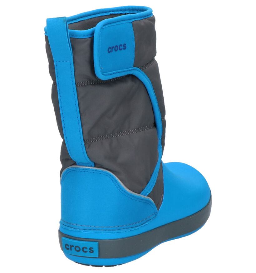 Crocs Lodgepoint Blauw/Grijze Snowboots in stof (255724)