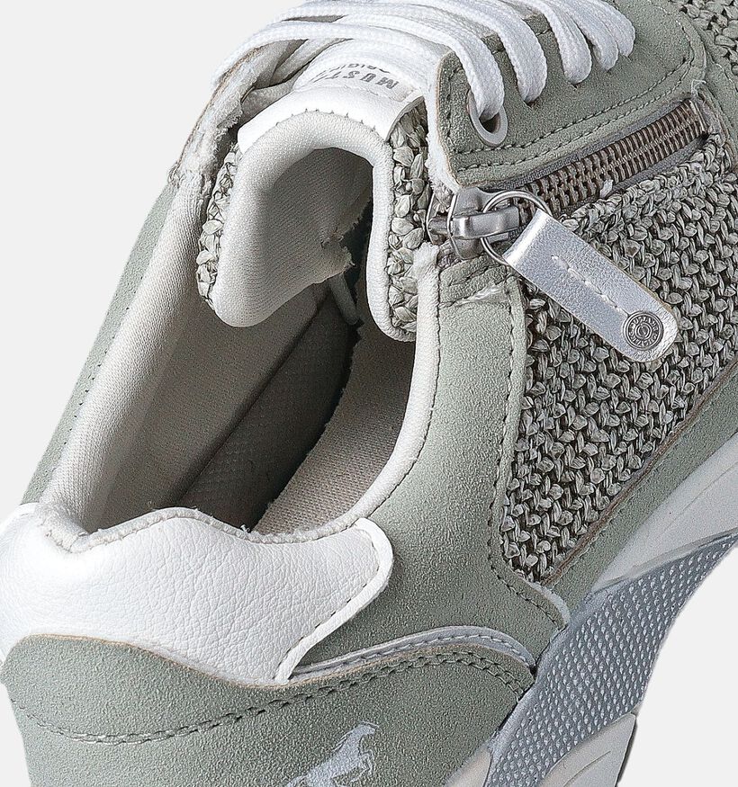 Mustang Baskets en Vert pour femmes (351256) - pour semelles orthopédiques