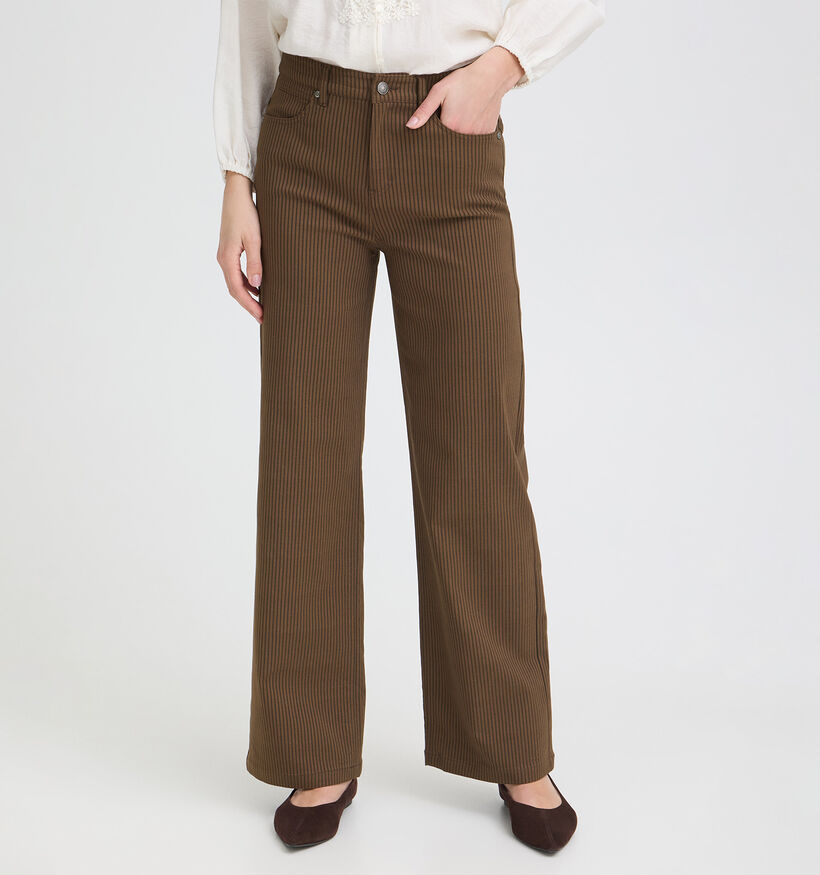 Fransa Frena Hanna Donkerbruine Straight Leg Jeans voor dames (377846)