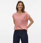 Vero Moda Ava Rode Gestreepte T-shirt voor dames (352200)