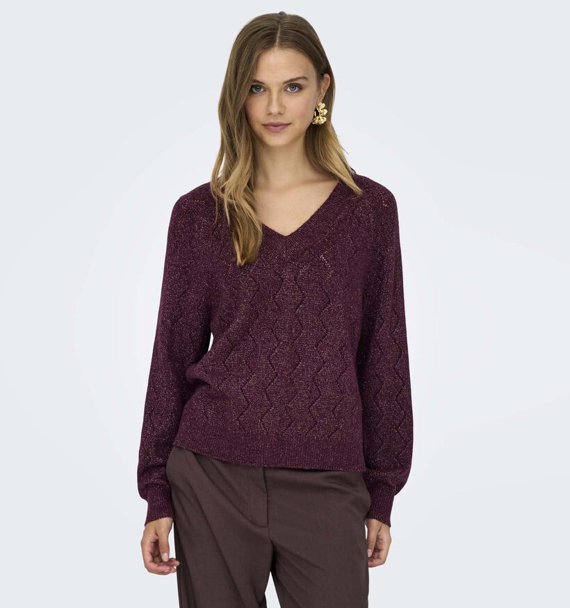 JDY Aspen Life Bordeaux Pull voor dames (365267)