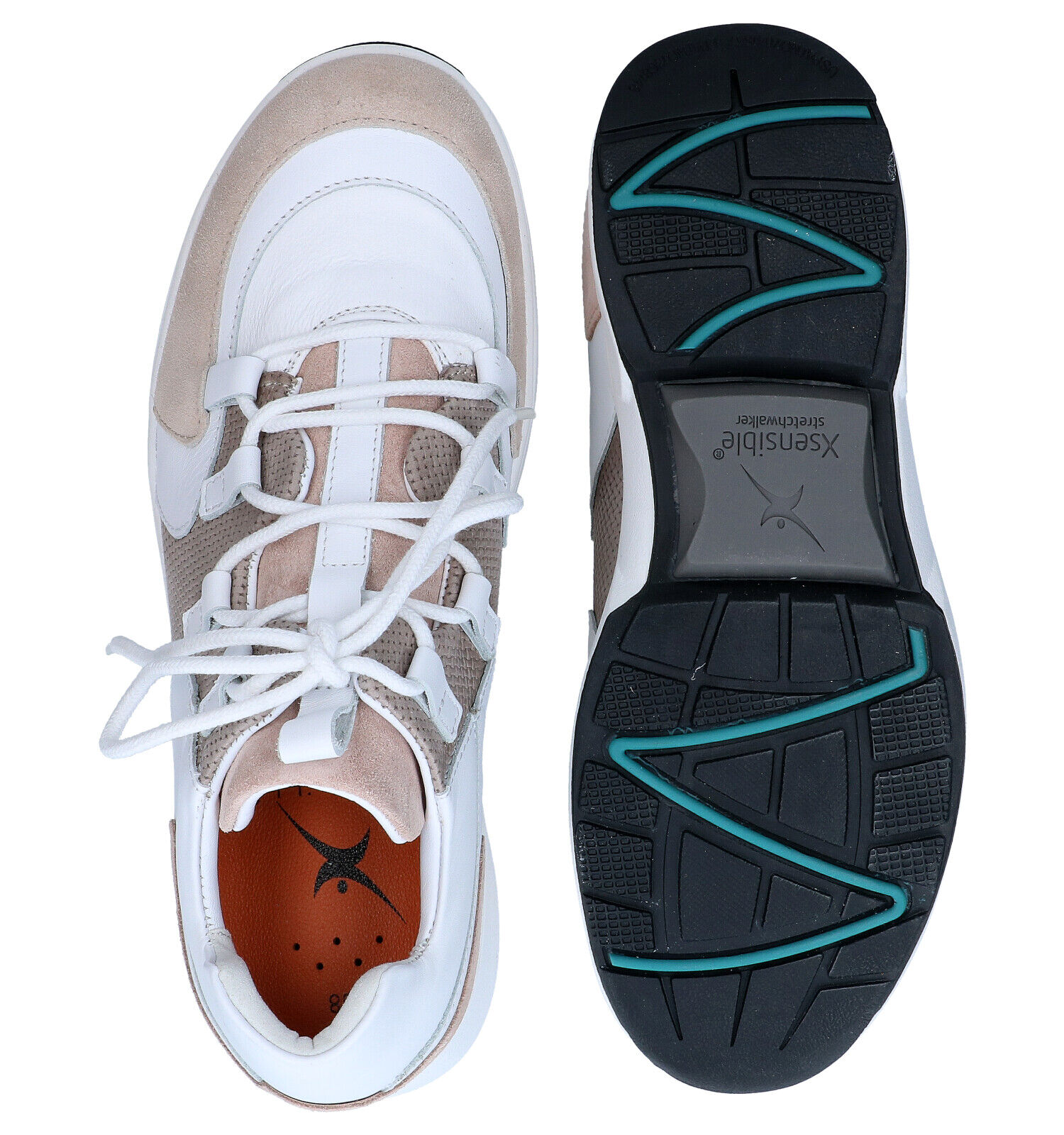 Xsensible Stretchwalker Lille Chaussures a lacets en Beige Femmes Baskets en ligne sur TORFS.BE