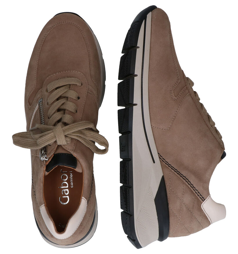 Gabor OptiFit Chaussures à lacets en Beige en daim (297242)