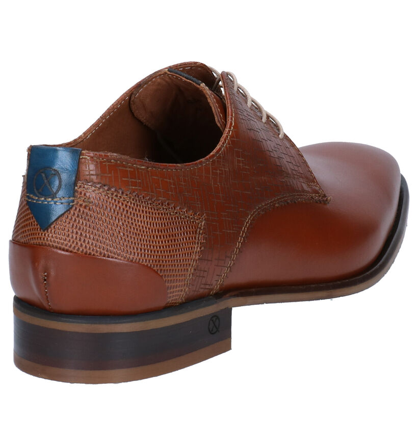 Ambiorix Eddy Chaussures à Lacets en Bleu en cuir (291104)