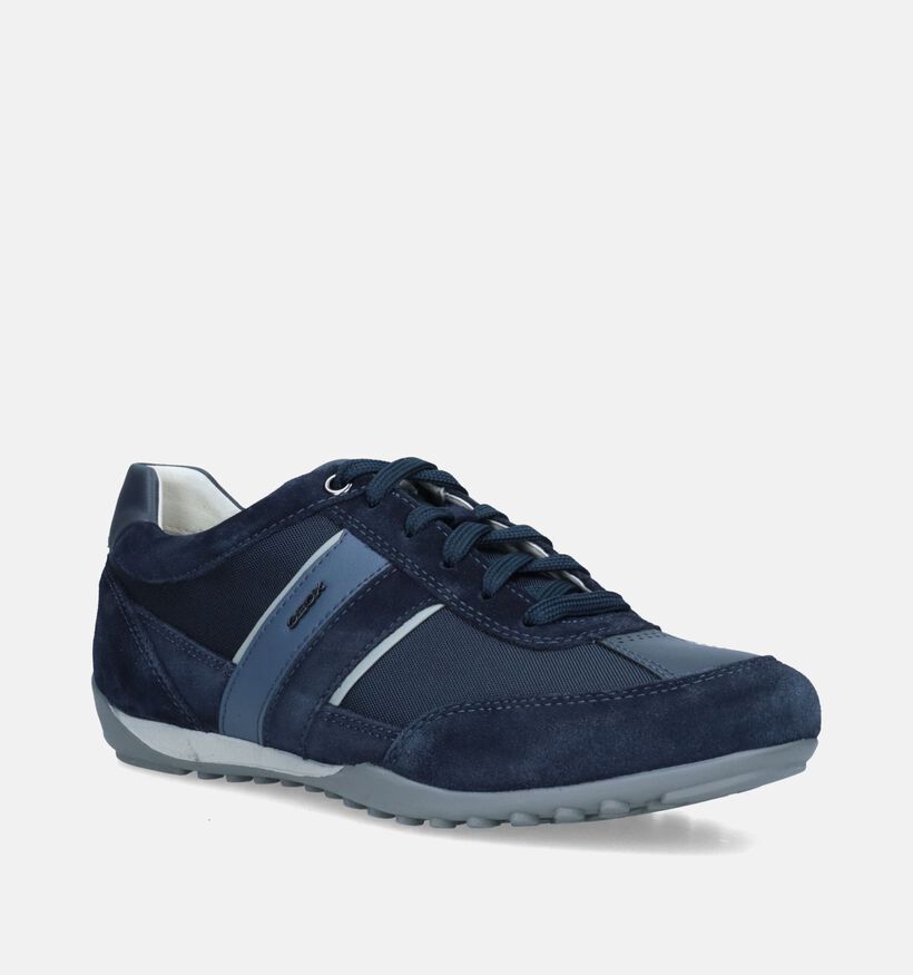 Geox Wells Chaussures à lacets en Bleu pour hommes (317555) - pour semelles orthopédiques