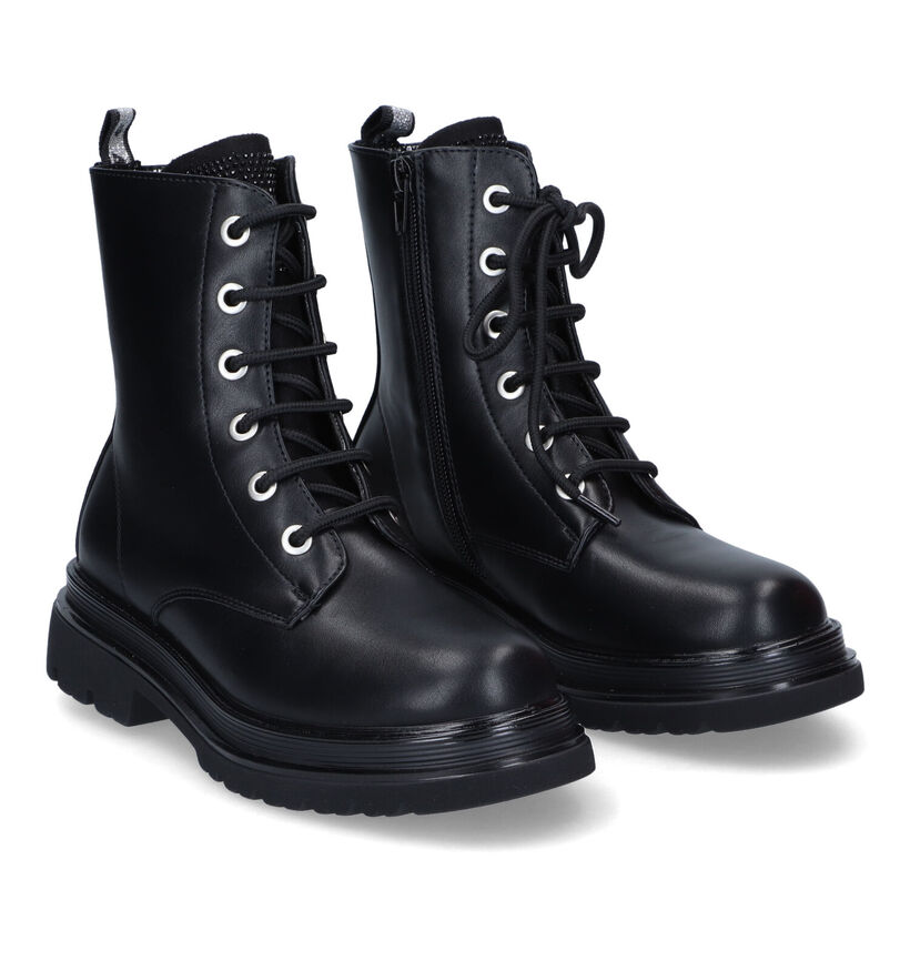 Asso Zwarte Boots in kunstleer (316203)