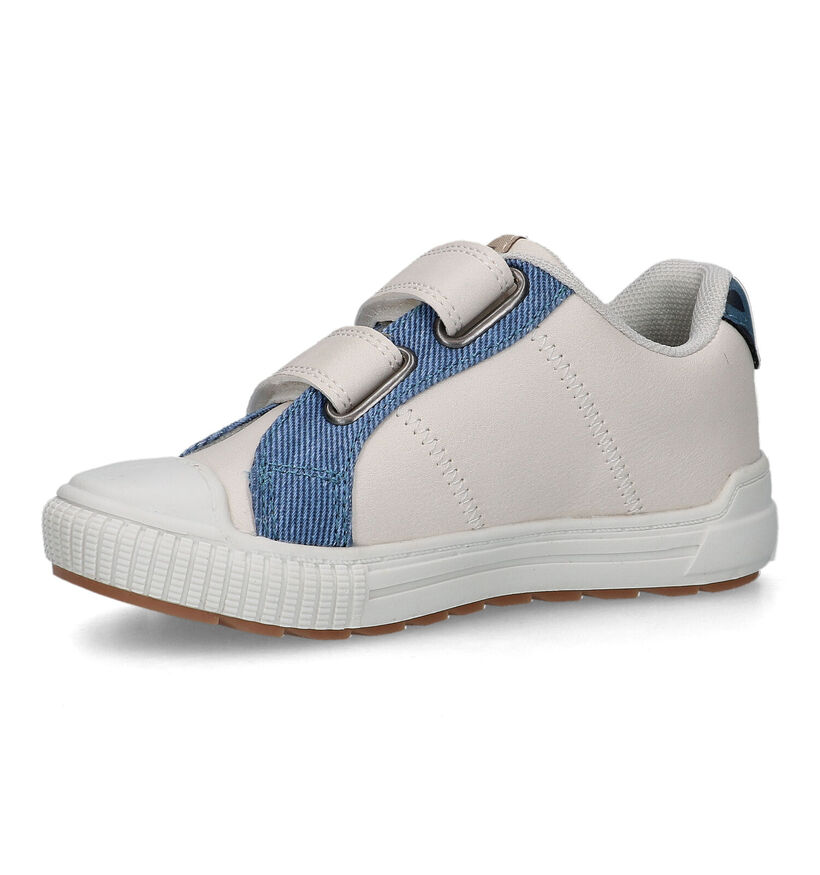 Lifestyle Chaussures à scratch en Écru pour garçons (320766) - pour semelles orthopédiques