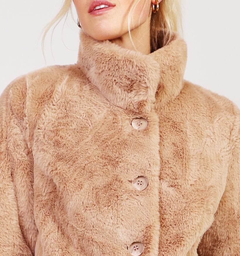 Barbara Lebek Lichtbruine Faux Fur Jas voor dames (362841)