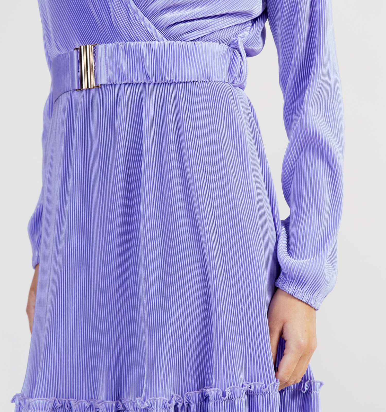 Millenium Lila Plisse Jurk Dames Kleedjes Online op TORFS.BE