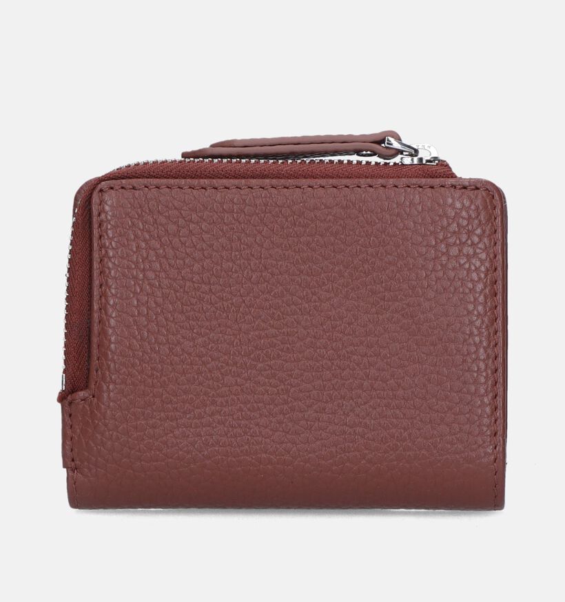 Euro-Leather Porte-monnaie zippé en Cognac pour femmes (343457)