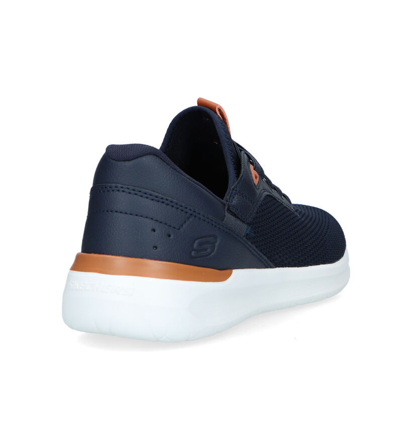 Skechers Lattimore Blauwe Slip-on sneakers in stof (322951)