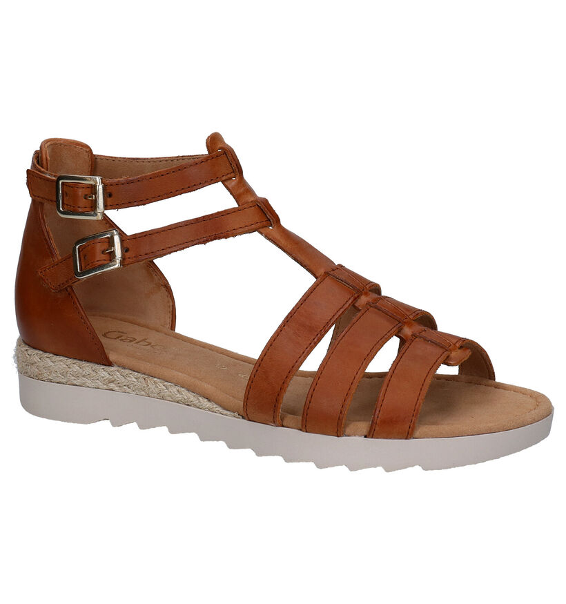 Gabor Cognac Sandalen in leer (271744)