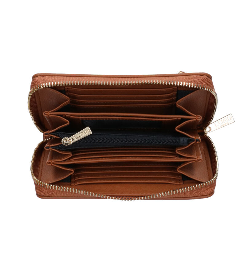 L.Credi Filippa Zwarte Ritsportemonnee voor dames (341069)