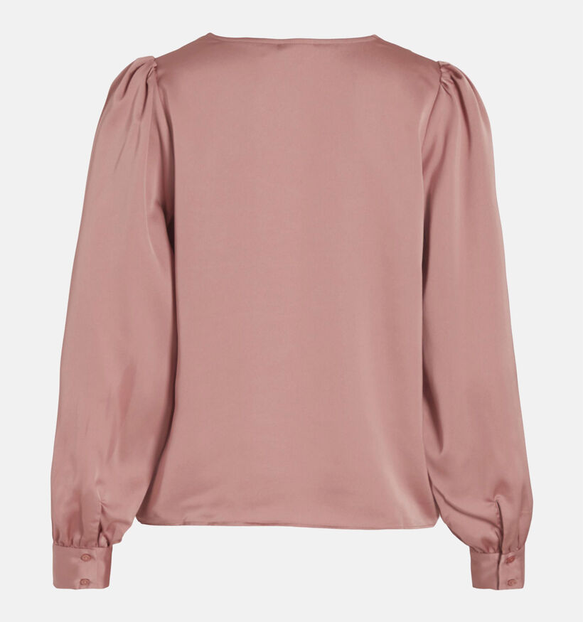 Vila Moni Zwarte Satijnen Blouse voor dames (338513)