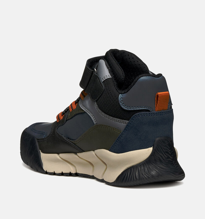 Geox Flexyper Pro Chaussures hautes en Noir pour garçons (360386) - pour semelles orthopédiques
