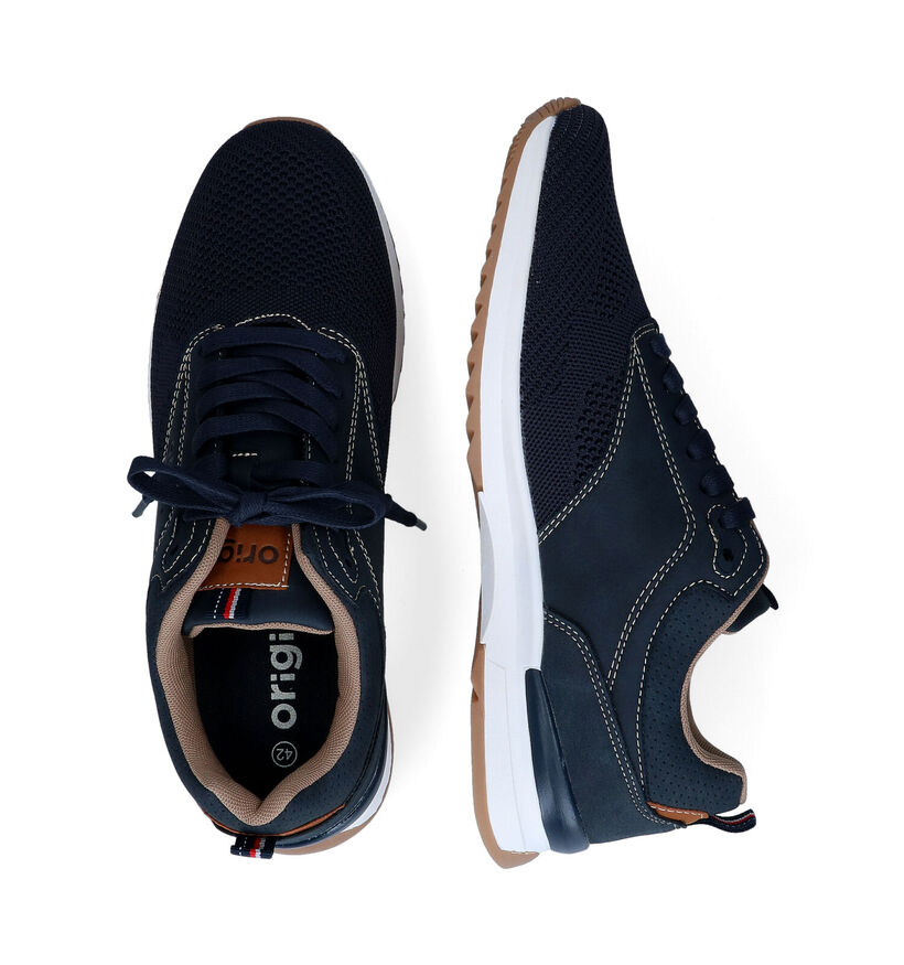 Origin Blauwe Veterschoenen in kunstleer (298350)