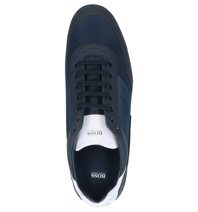 Hugo Boss Saturn Low Veterschoenen Blauw in kunstleer (267063)