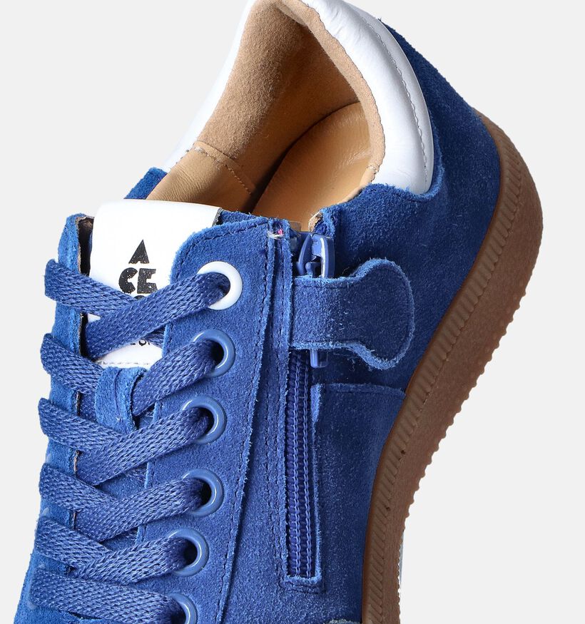 Acebos Chaussures à fermeture éclair/lacets en Bleu pour garçons (355510) - pour semelles orthopédiques