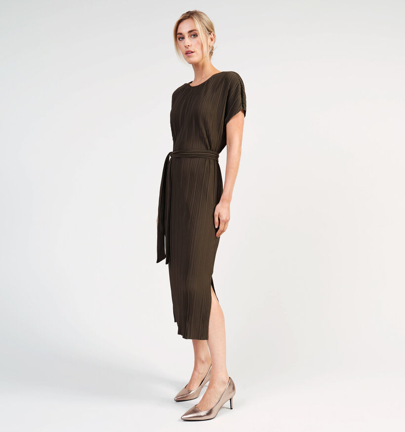 Vila Tahlia Donkergroene Midi-Jurk voor dames (361322)