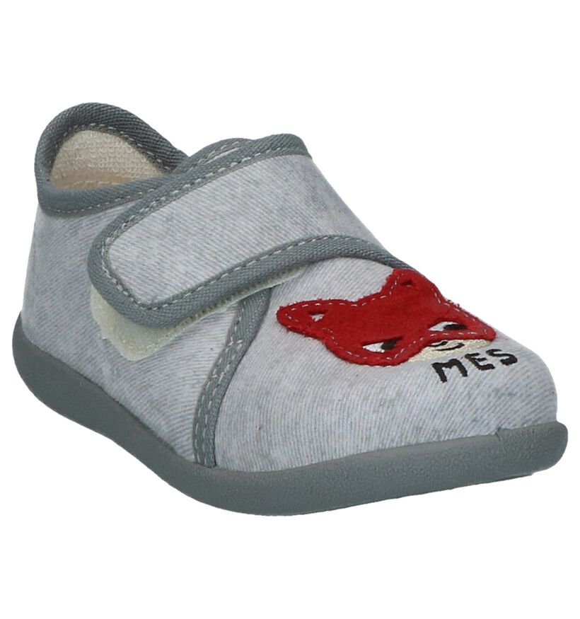 Bellamy Pantoufles fermées en Gris clair en textile (248493)